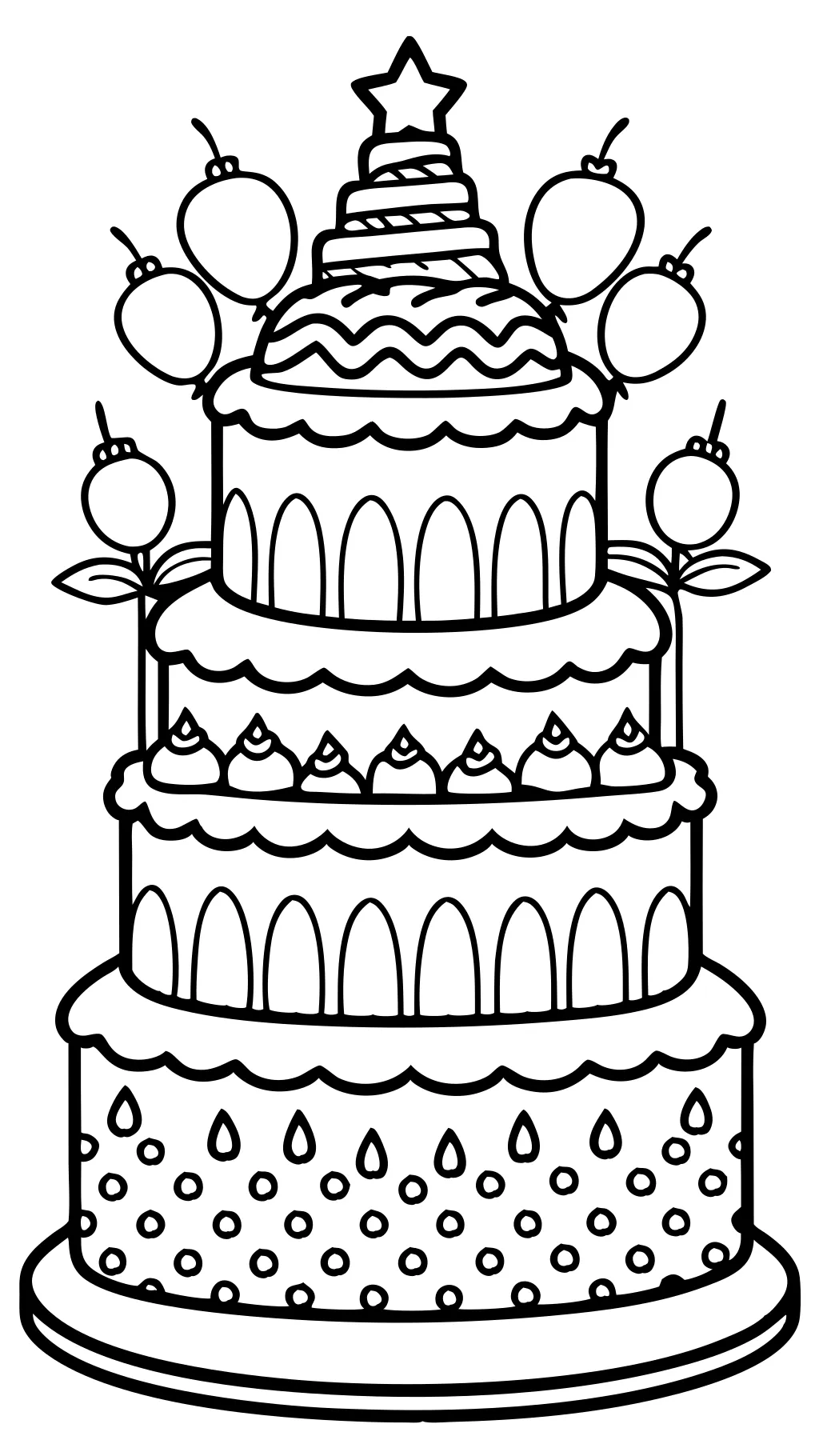 cake coloring pages free